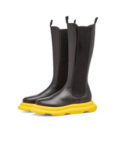 A.W.A.K.E. MODE Boots, A.W.A.K.E. MODE Soniaknee Boot - Black & Yellow