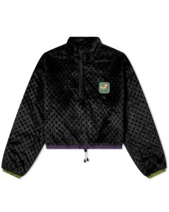 Brain Dead Fleeces, Brain Dead Bubble Fur Mock Neck Fleece Jacket - Black